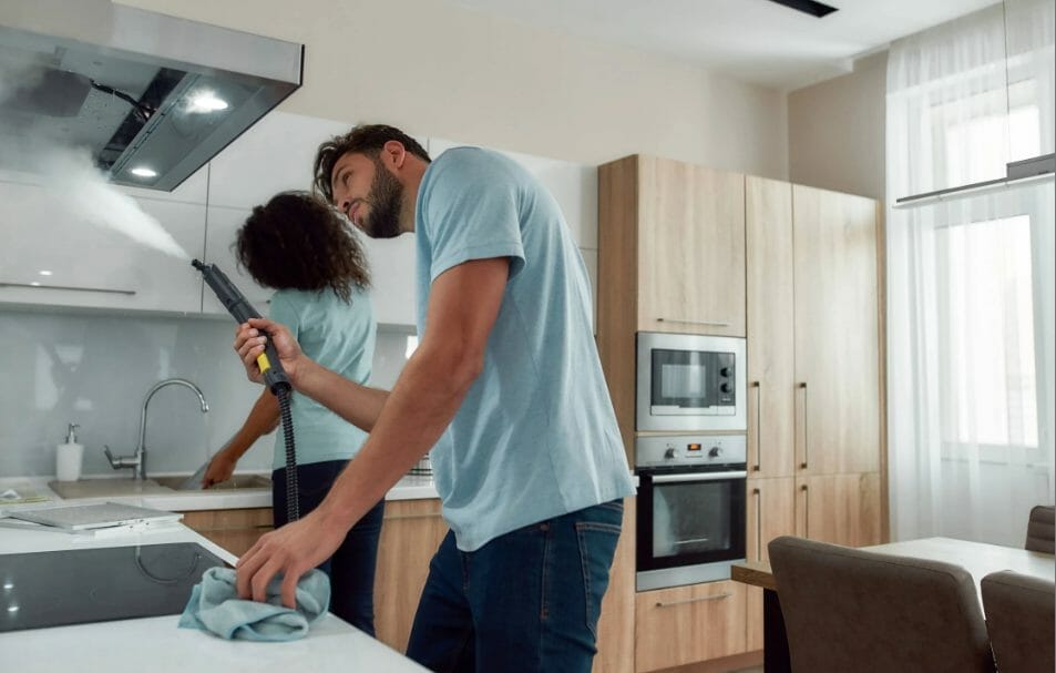 Drying and Polishing the Range Hood