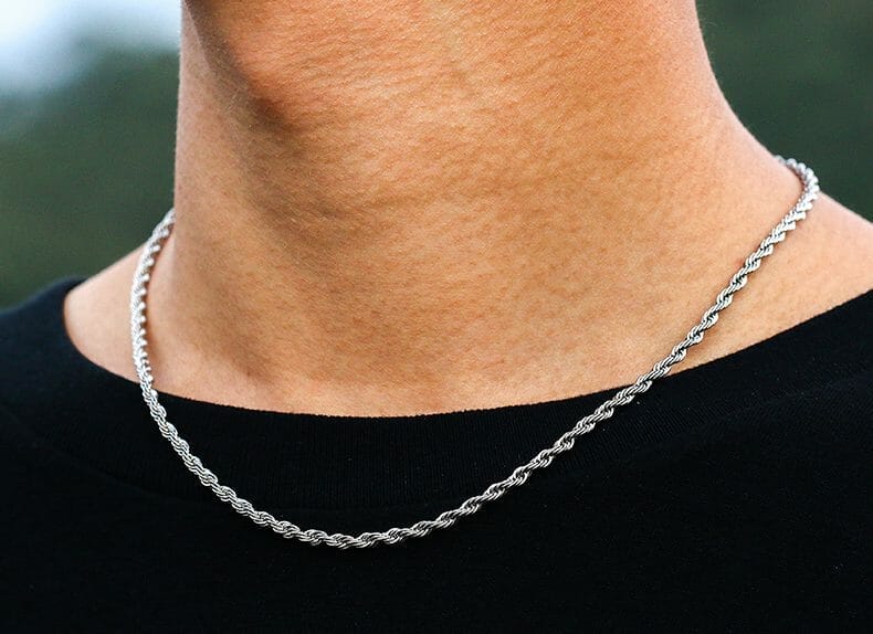 Stylish 3mm Stainless Steel Rope Chain - Perfect for Any Occasion