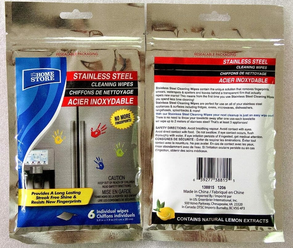 The Home Store Stainless Steel Cleaning Wipes