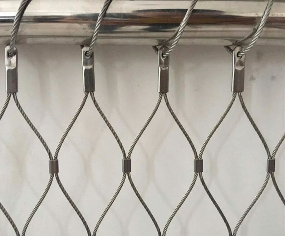 Get a sleek and sturdy stainless steel mesh railing