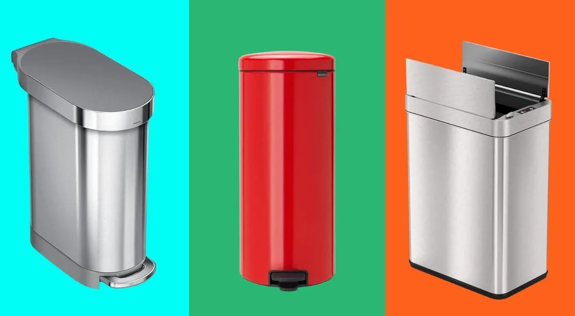 Upgrade with a Dual Compartment Stainless Steel Trash Can