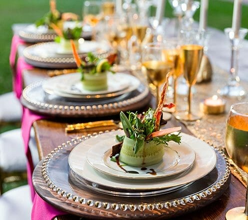 Decorating with Stainless Steel Charger Plates