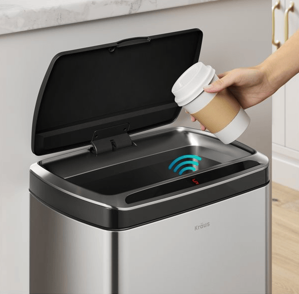 EKO 47L Stainless Steel Motion Sensor Trash Can