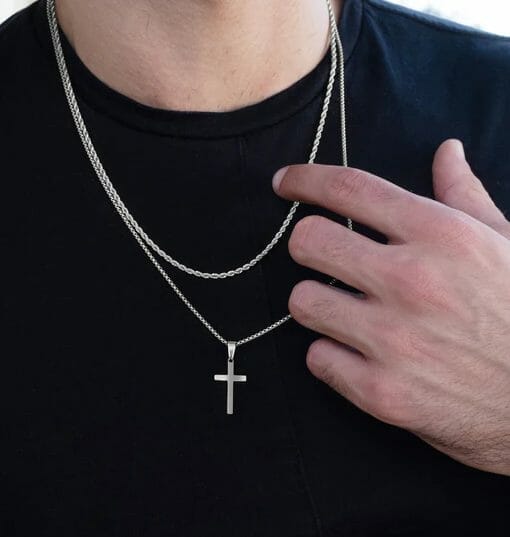 How to Style Stainless Steel Cross and Chain Jewelry