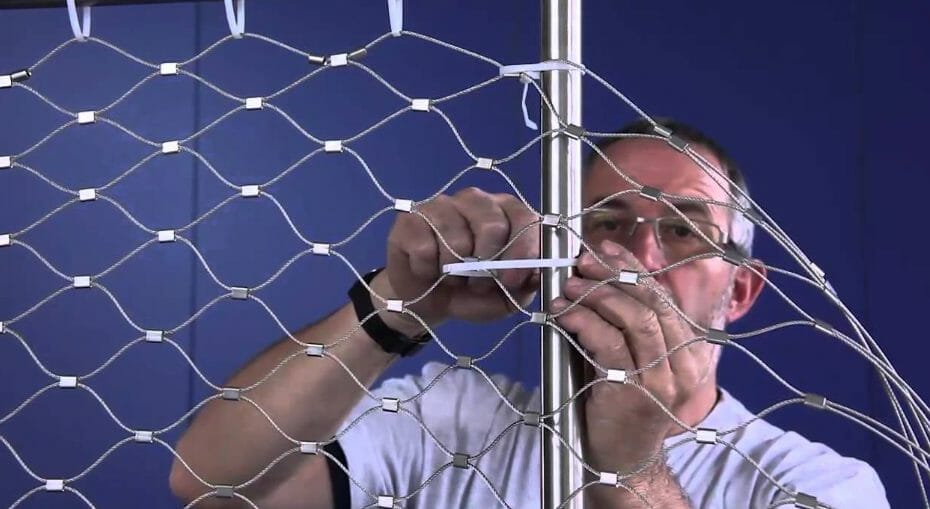 Installing Stainless Steel Wire Rope Mesh Net