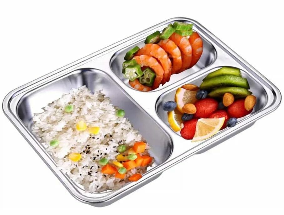 Stainless Steel Compartment Plates - Perfect for Mealtime ...