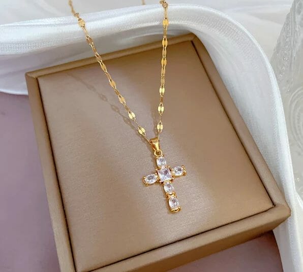 The Perfect Gift Stainless Steel Cross and Chain Jewelry