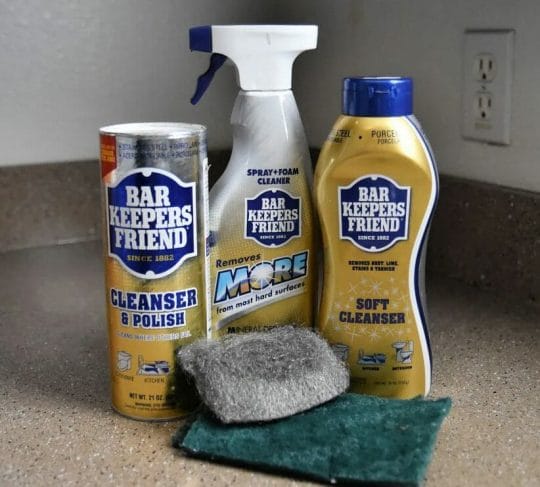 Tips for maintaining stainless steel with Bar Keepers Friend cleaner.