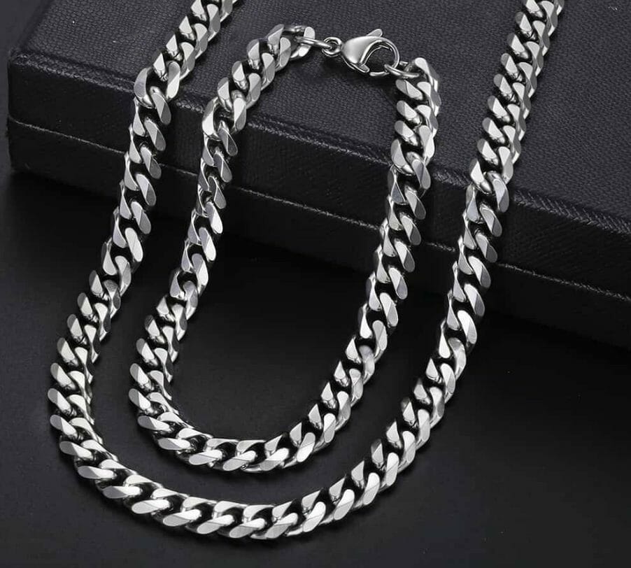 Men's Foxtail Chain Necklace & Bracelet Set A Sophisticated Accessory
