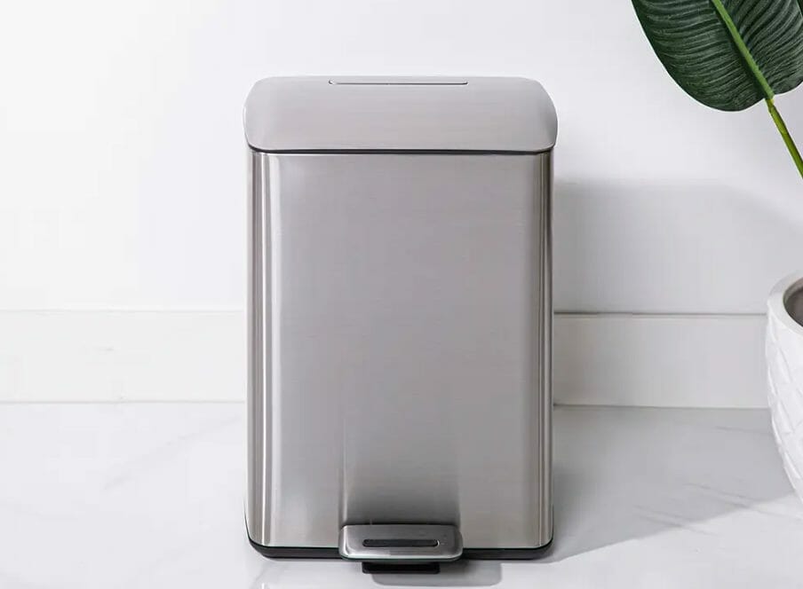 The Functionality of a Rectangular Stainless Steel Trash Can