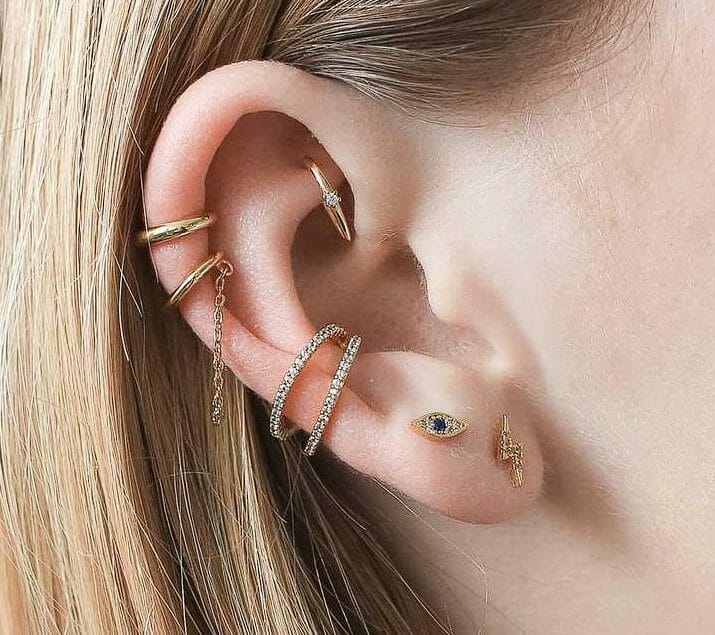 Yellow Ion Plated Stainless Steel Earrings