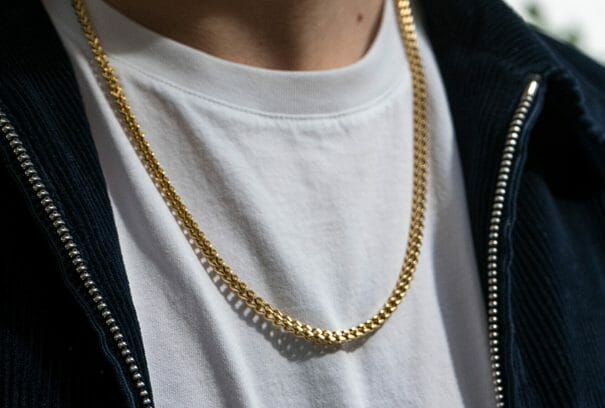 Men's Foxtail Chain Necklace Stainless Steel 22 Length
