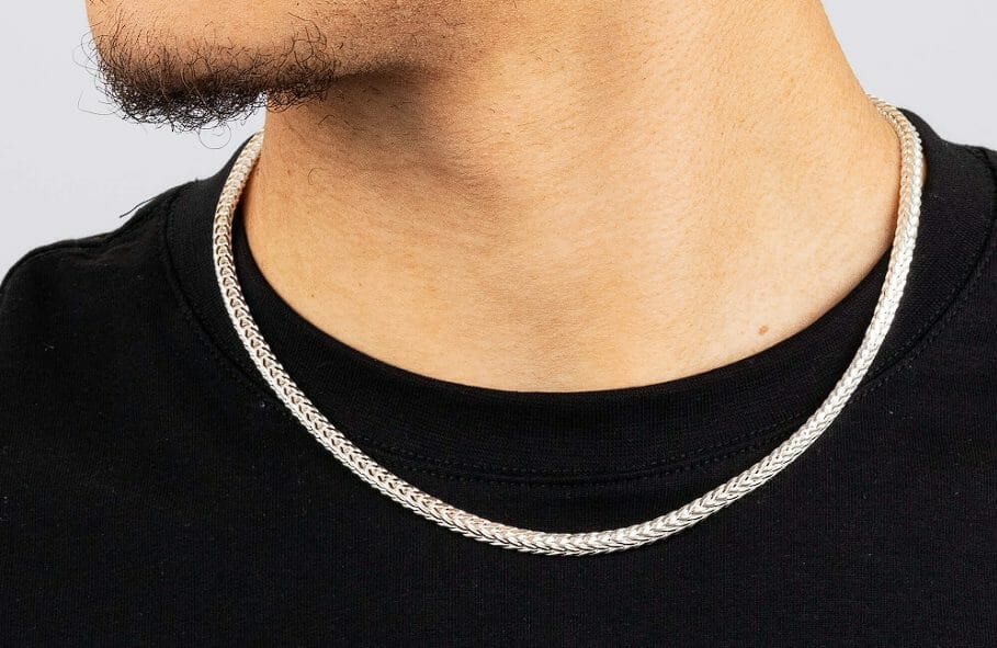 Men's Foxtail Chain Necklace Stainless Steel 22 Length