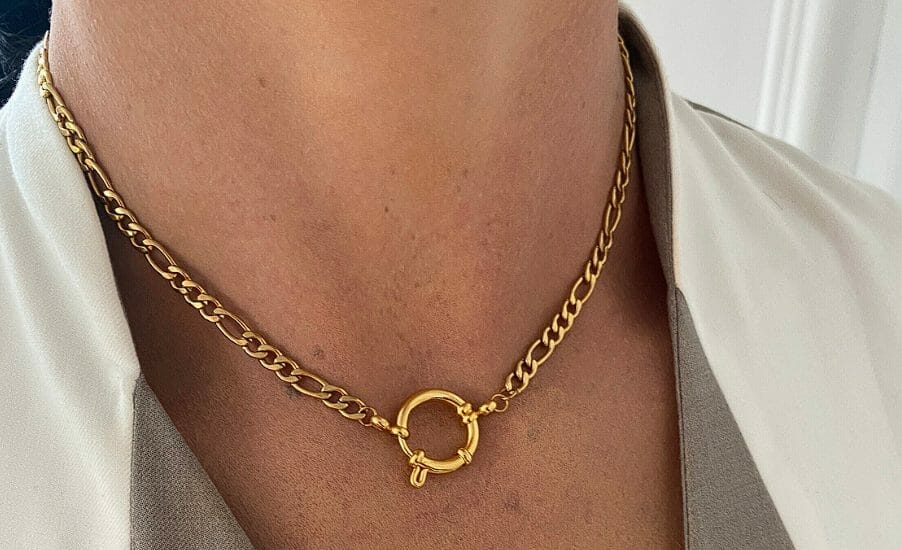 Stainless Steel Figaro Chain Necklace as an Alternative