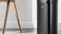 simplehuman-black-stainless-steel-trash-can simplehuman black stainless steel trash can