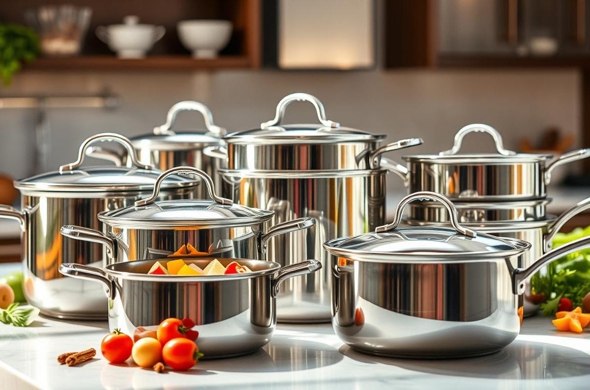 stainless steel pots and pans