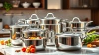 stainless steel pots and pans