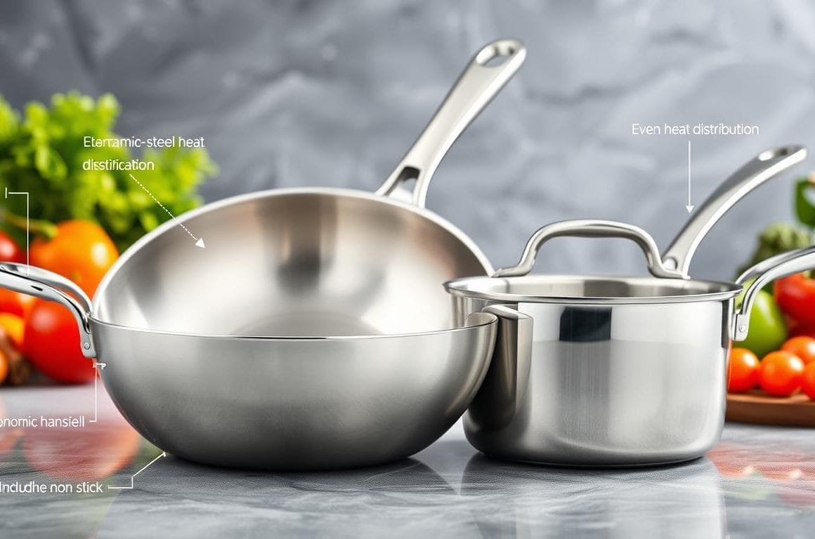 features of stainless steel non stick cookware