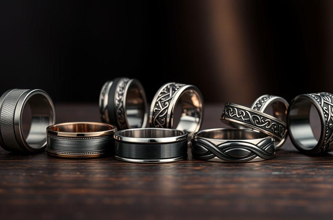 trending stainless steel rings for men