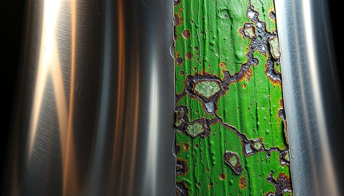 does stainless steel turn green