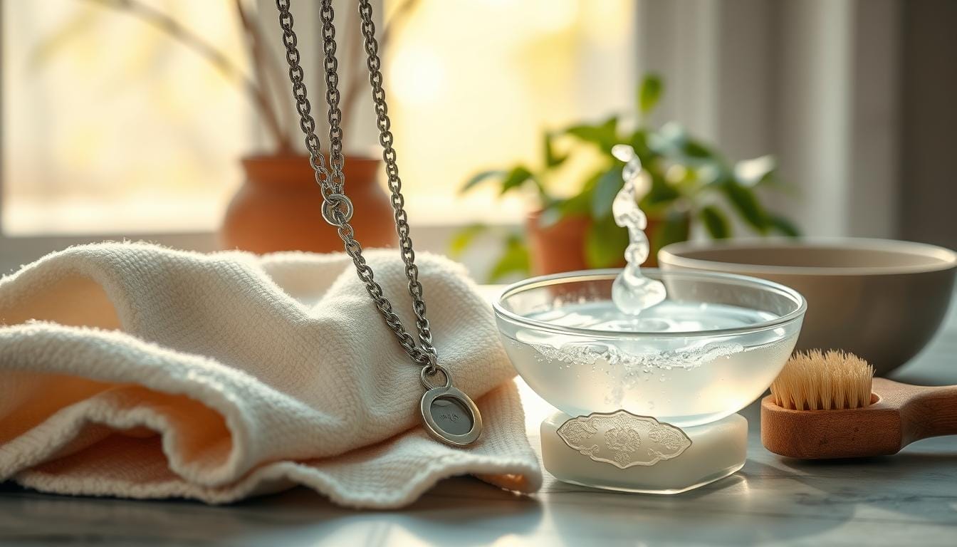 how to clean stainless steel necklace