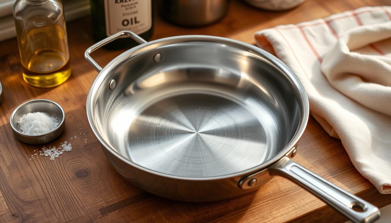 preparing stainless steel for seasoning