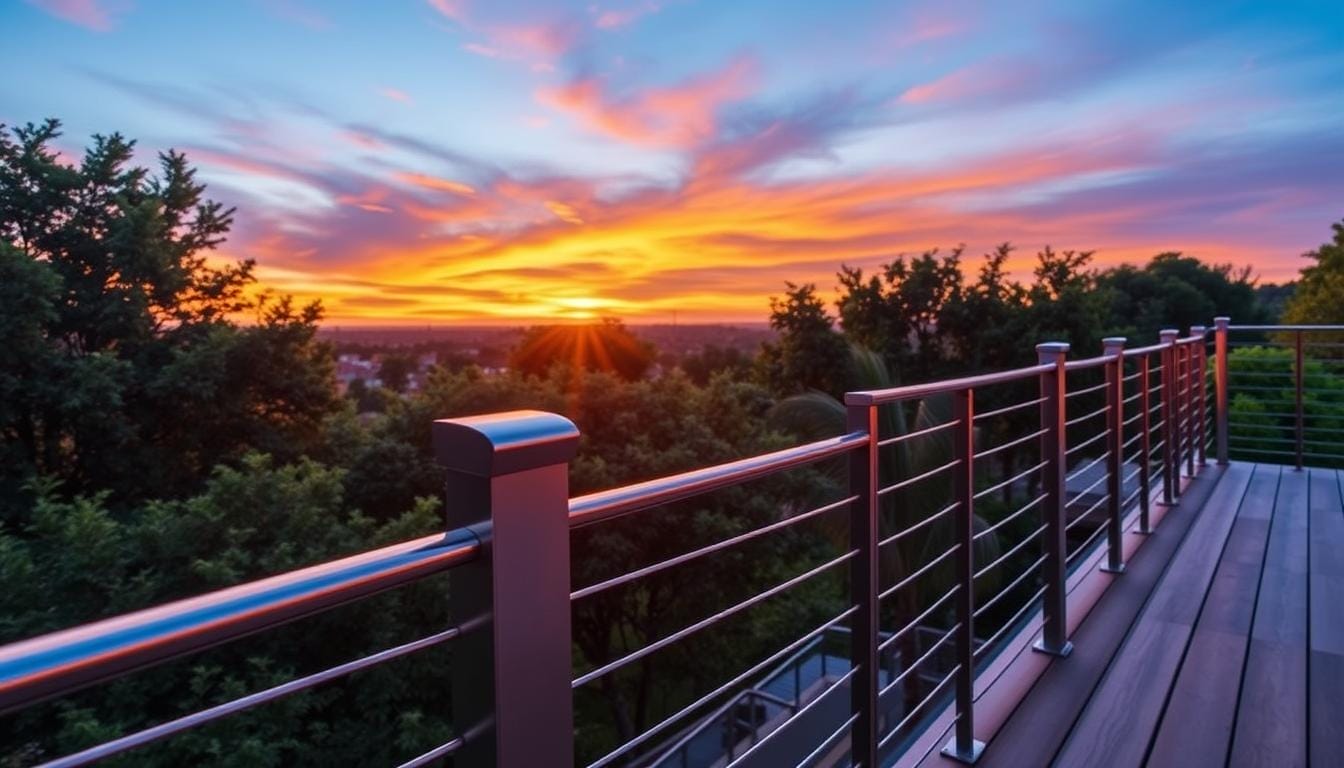 stainless steel cable and railing