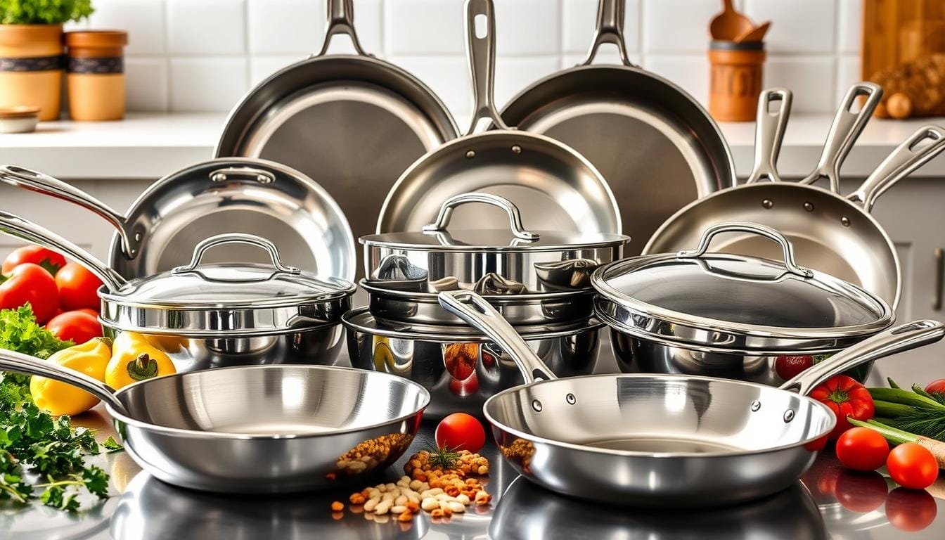 types of stainless steel skillets