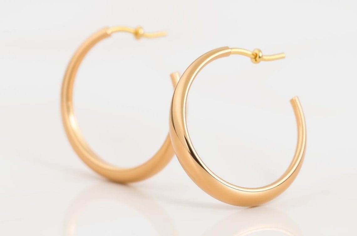 gold plated stainless steel hoop earrings gold plated stainless steel hoop earrings