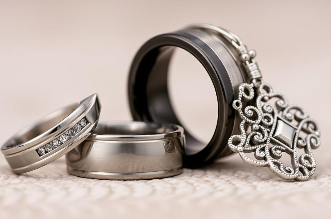stainless steel rings and sterling silver earrings stainless steel rings and sterling silver earrings