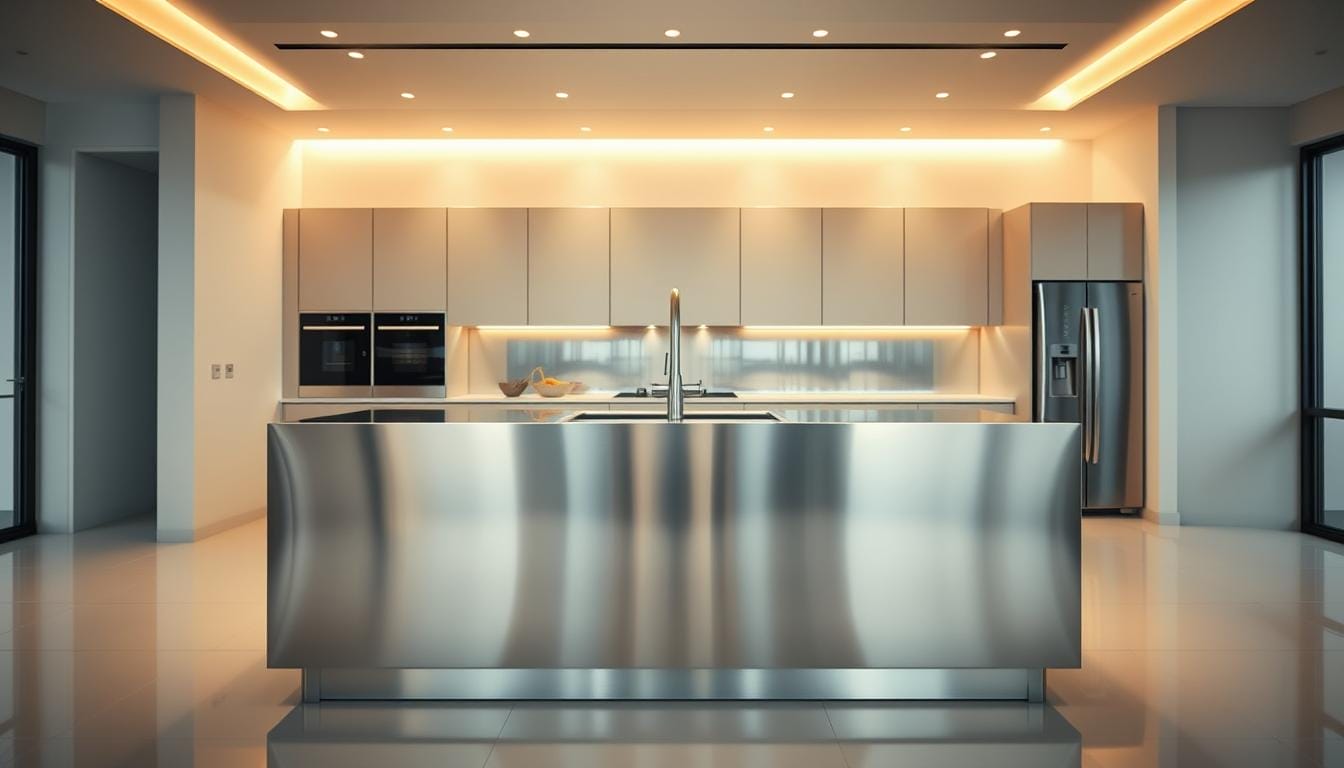 stainless steel island