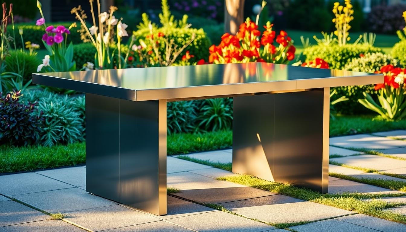 stainless steel outdoor table