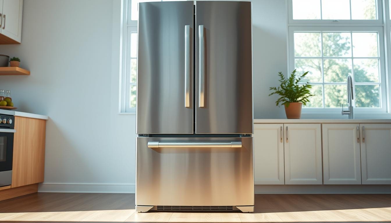 stainless steel refrigerator with bottom freezer