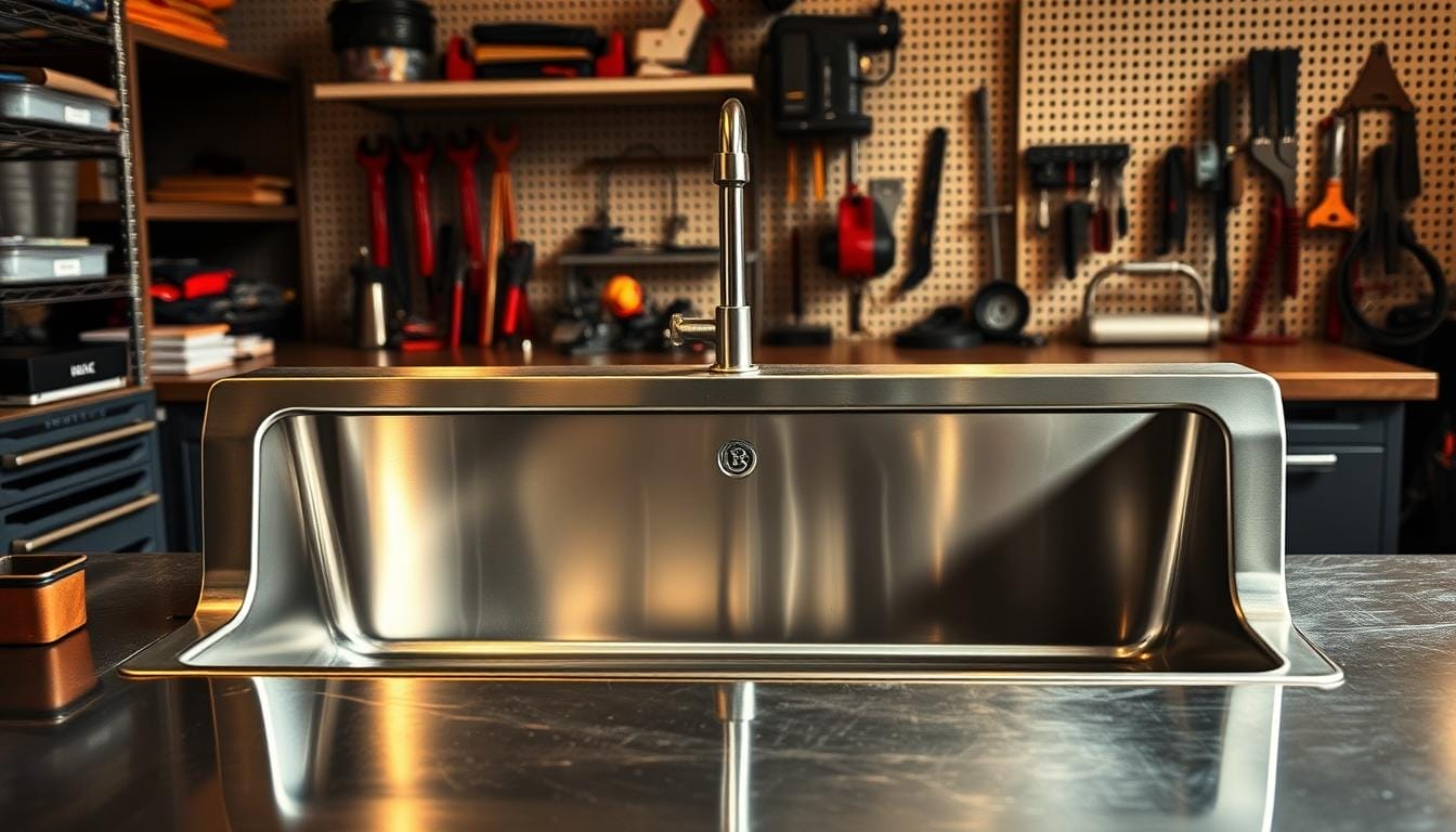 stainless steel shop sink