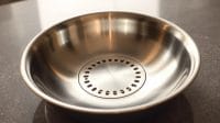 stainless steel pan with drain