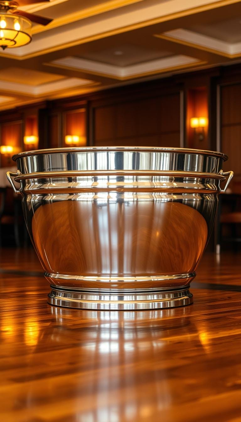 large stainless steel tub