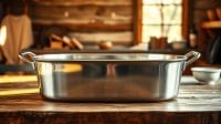 large stainless steel roasting pan