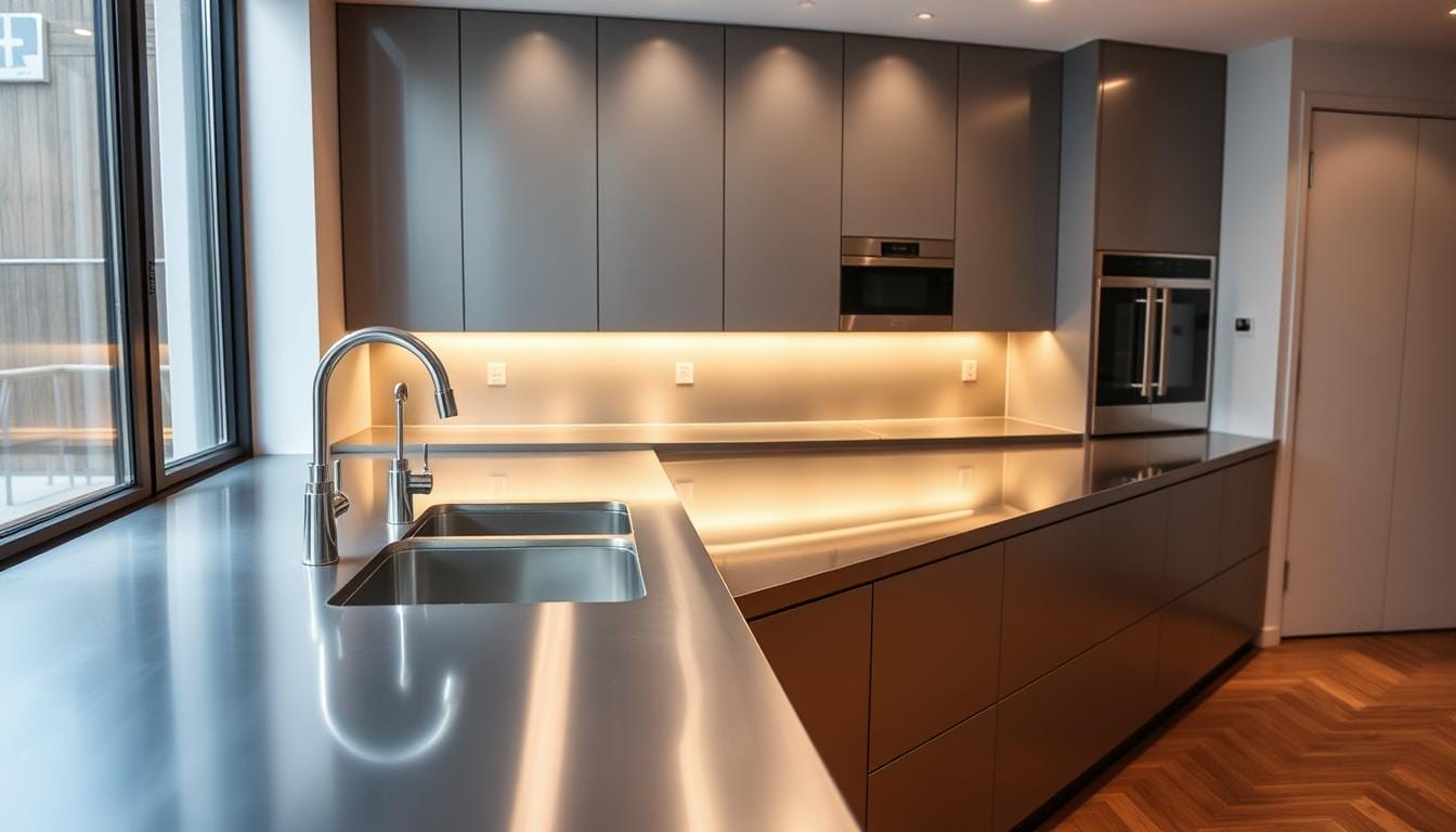 stainless steel countertops